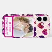 Shimmer Paarse hart TXT onmiddellijk terug Case-Mate iPhone Case (Achterkant (horizontaal))