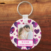 Shimmer Paarse hart TXT onmiddellijk terug Sleutelhanger (Voorkant)
