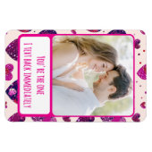 Shimmer Paarse Hart TXT Terug Direct Flexibel Magneet (Horizontaal)