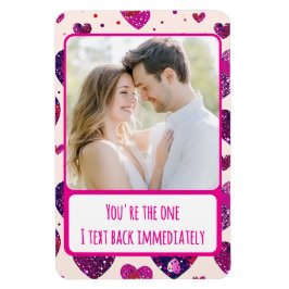 Shimmer Paarse Hart TXT Terug Direct Flexibel Magneet