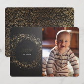 Shimmer Painted Wreatskerstfotokaart Feestdagenkaart (Voorkant / Achterkant)