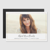 Shimmer Photo Afstuderen aankondigingsmagneet Magnetische Uitnodiging (Voorkant / Achterkant)