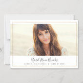 Shimmer Photo Afstuderen aankondigingsmagneet Magnetische Uitnodiging (Voorkant)