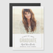 Shimmer Photo Afstuderen aankondigingsmagneet Magnetische Uitnodiging (Voorkant / Achterkant)