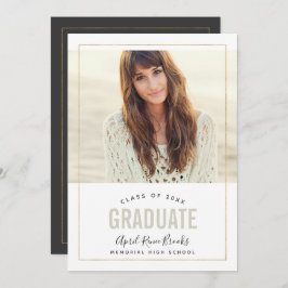 Shimmer Photo Graduation Party Invitation Kaart
