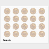 Shimmer Ripped Paper Hartelijk dank Ronde Sticker (Vel)