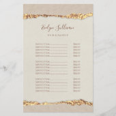 Shimmer ripped papier prijslijst flyer (Voorkant)