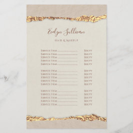 Shimmer ripped papier prijslijst flyer