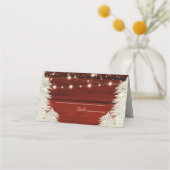 Shimmer Rustieke Houten Strijd Lichten Bomen Bruil Plaatskaartje (Achterkant)