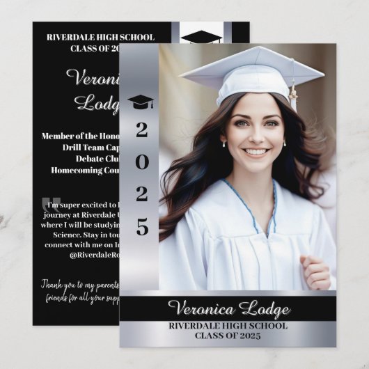 Shimmer Shine Afstuderen aankondiging fotokaart (Voorkant / Achterkant)