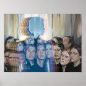 Shimmer Silhouette Poster Print Wandkunst (Voorkant)