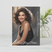 Shimmer Slate Autograph Kaart voor Pageants (Staand voorkant)