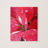 Shimmer Star Surprise Poinsettia Holiday Floral Legpuzzel (Verticaal)
