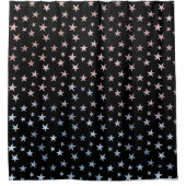 Shimmer Stars Roze en Blauwe Ombre Douchegordijn (Voorkant)
