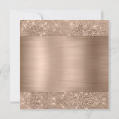 Shimmer Strip Gold Sparkle Wedding Invite Kaart (Achterkant)
