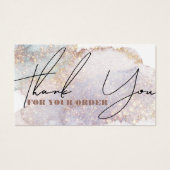 Shimmer waterverf bedankt je korting visitekaartje (Voorkant)