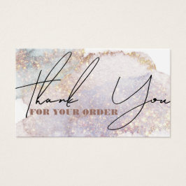 Shimmer waterverf bedankt je korting visitekaartje