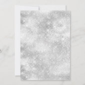 Shimmer Wit Zilver Rood Bloemen Kerstfeest Kaart (Achterkant)