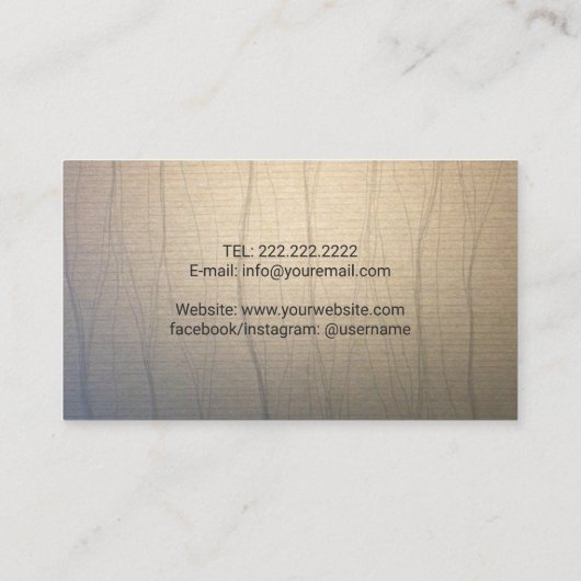  Shimmer Zen Texture Wellness Spa Salon Visitekaartje (Achterkant)