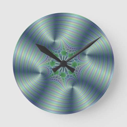 Shimmerine - Fractal Art Ronde Klok (Voorkant)