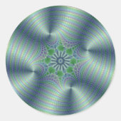 Shimmerine - Fractal Art Ronde Sticker (Voorkant)