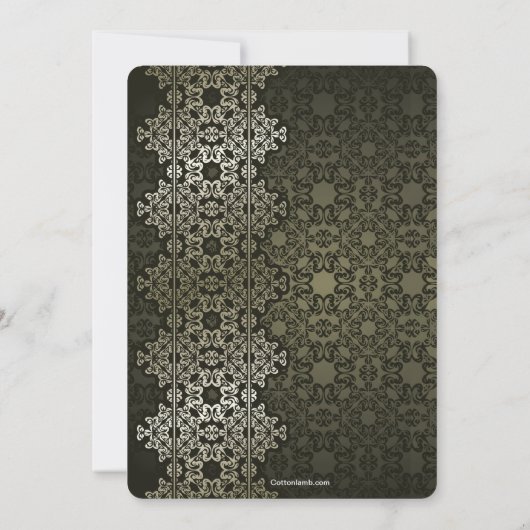 Shimmering Afstuderen Invitation Kaart (Achterkant)