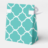 Shimmering Aqua Blue Sweet 16 Birthday Favor Box Bedankdoosjes (Achterkant)