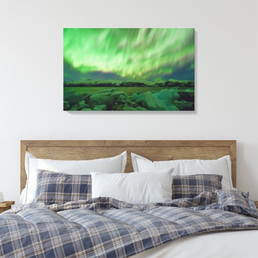 Shimmering Aurora Canvas Afdruk (Insitu (Slaapkamer))
