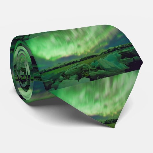 Shimmering Aurora Stropdas (Opgerold)