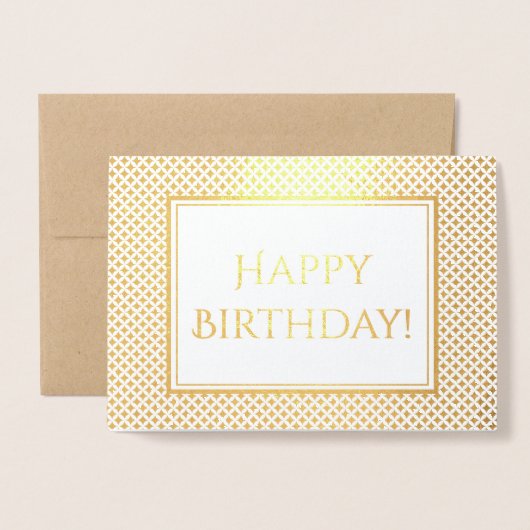 Shimmering Birthday Greeting Folie Kaarten (Voorkant met envelop)