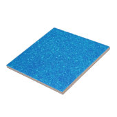 Shimmering Blue Glitter Keramische Tegel Tegeltje (Zijkant)