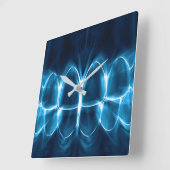 Shimmering Blue Smile Dental Art Clinic Decor Vierkante Klok (Hoek)