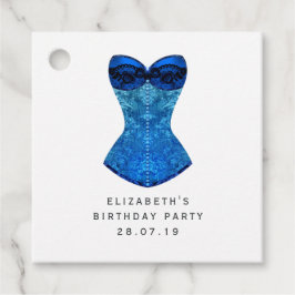 Shimmering Blue Velvet Debutante Bedankjes Labels