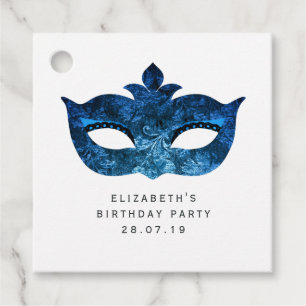 Shimmering Blue Velvet Debutante Bedankjes Labels