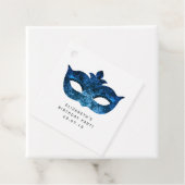 Shimmering Blue Velvet Debutante Bedankjes Labels (In situ)