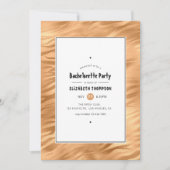 Shimmering Bronze Tiger Stripes Bachelorette Party Kaart (Voorkant)