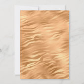 Shimmering Bronze Tiger Stripes Bachelorette Party Kaart (Achterkant)