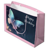 Shimmering Butterfly Gift Bag Groot Cadeauzakje (Achterkant Gekanteld)