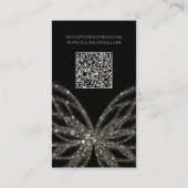 Shimmering Butterfly Modern Zwart Oorbel Display Visitekaartje (Achterkant)