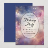 Shimmering Celestial Stardust Skies Verjaardagsfee Kaart (Voorkant / Achterkant)