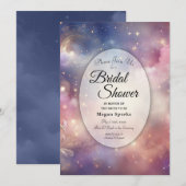 Shimmering Celestial Stardust Skies Vrijgezellenfe Kaart (Voorkant / Achterkant)