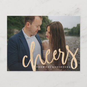 Shimmering Cheers Vakantie Foto Post Kaart