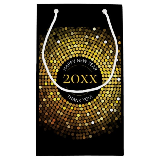 Shimmering Circle Lights Nieuwjaar Klein Cadeauzakje (Achterkant)