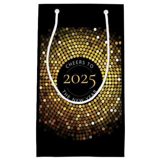 Shimmering Circle Lights Nieuwjaar Klein Cadeauzakje (Voorkant)