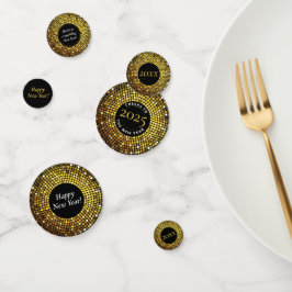 Shimmering Circle Lights Oudejaarsfeest Confetti