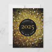 Shimmering Circle verlicht oudejaarsavond Feestdagenkaart (Voorkant)
