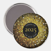 Shimmering Circle verlicht oudejaarsavond Magneet (Voorkant / Achterkant)