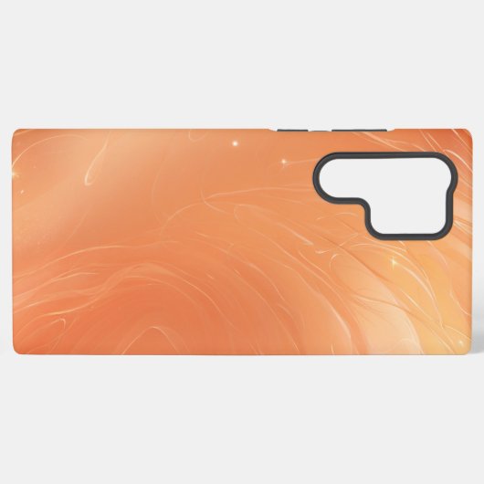 Shimmering Coral Flow Abstract Phone Case Samsung Galaxy Hoesje (Achterkant horizontaal)