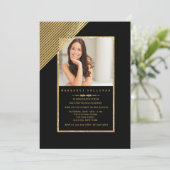 Shimmering Corner Stripes Fotouitnodiging Kaart (Staand voorkant)