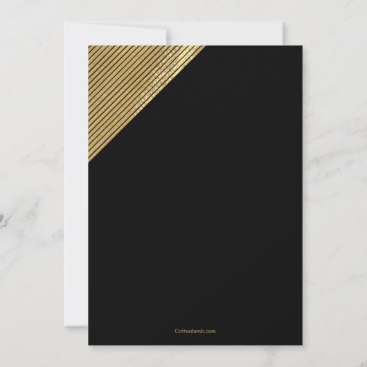 Shimmering Corner Stripes Fotouitnodiging Kaart (Achterkant)